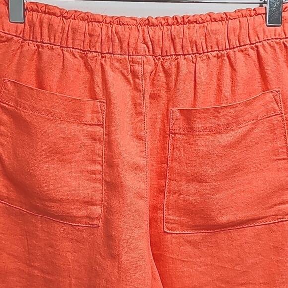 GAP Womens Linen/Rayon Blend Elastic Waist 4 Pocket Coral Shorts Size S (NWT) - Picture 6 of 10